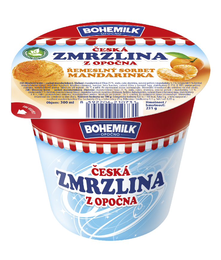 Zmrzlina Mandarinka sorbet 300ml