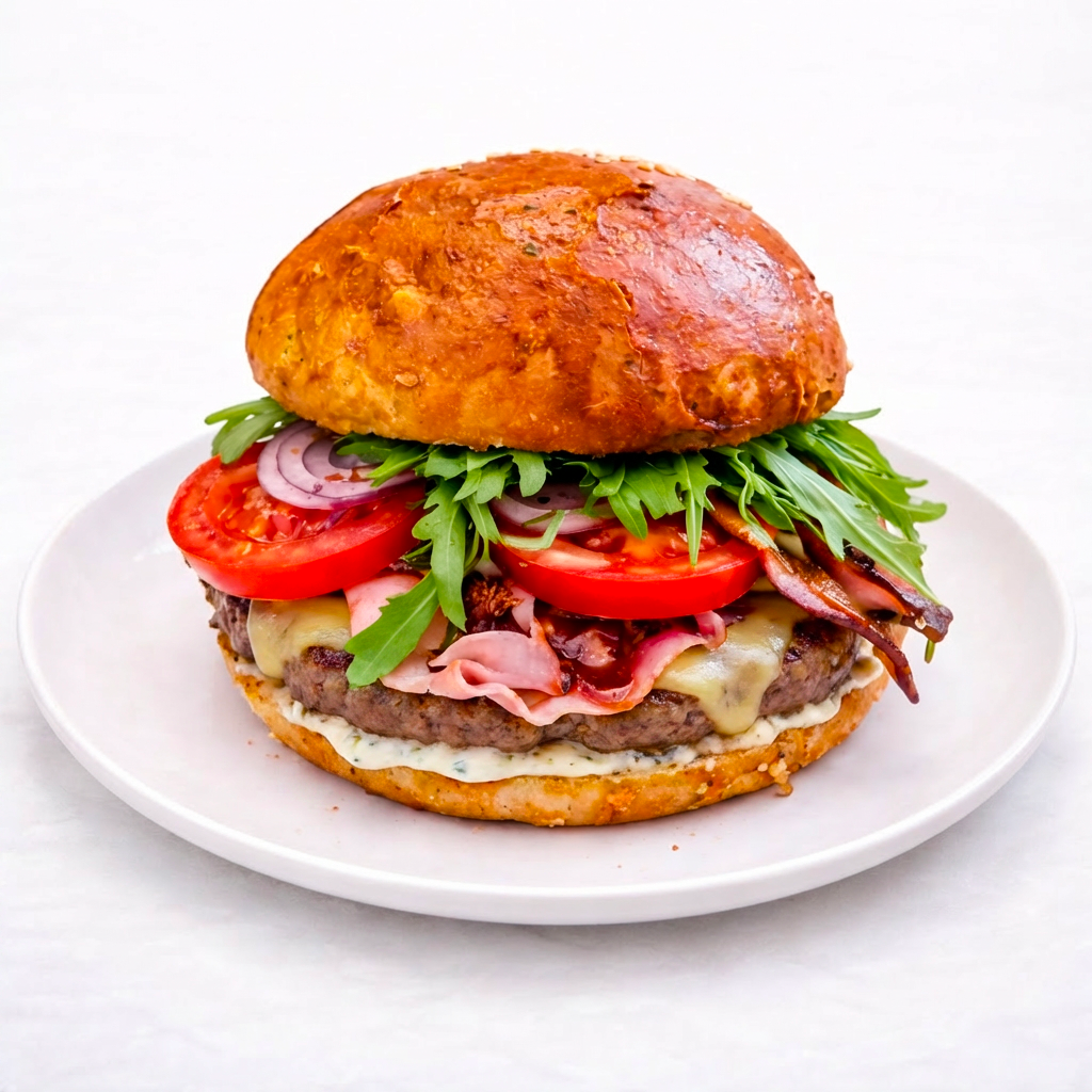 Burger se švestkovým čatní